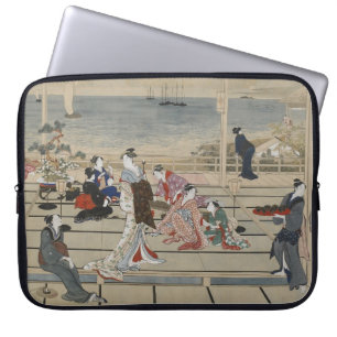 Japanse kunstlaptophoes van Utamaro Laptop Sleeve