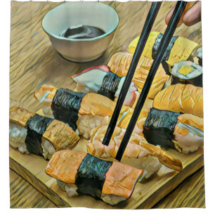 Japanse kunstminnaar douchegordijn