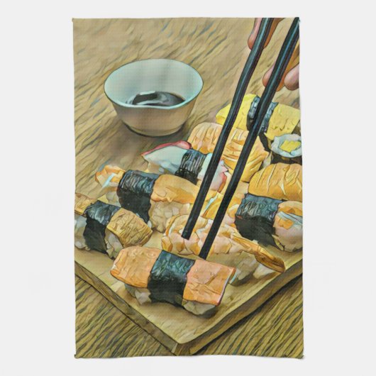 Japanse kunstminnaar theedoek (Verticaal)