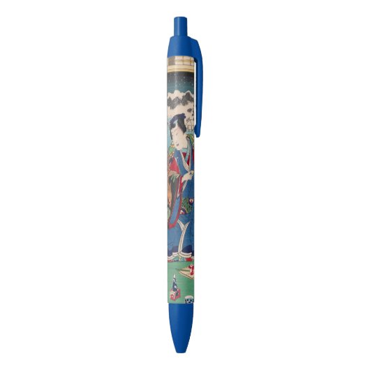 Japanse kunstpennen blauwe inkt pen (Achterkant (Verticaal))