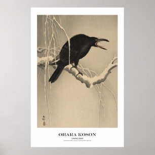 Japanse Kunstprint - Ohara Koson - Kraai Poster
