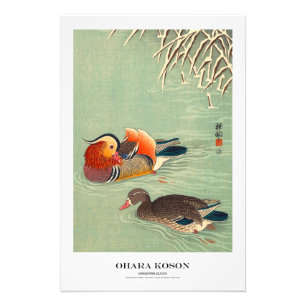 Japanse Kunstprint - Ohara Koson - Mandarijneenden Foto Afdruk