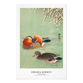 Japanse Kunstprint - Ohara Koson - Mandarijneenden Foto Afdruk
