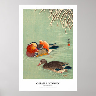 Japanse Kunstprint - Ohara Koson - Mandarijneenden Poster