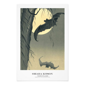 Japanse Kunstprint - Ohara Koson - Vleermuizen Foto Afdruk