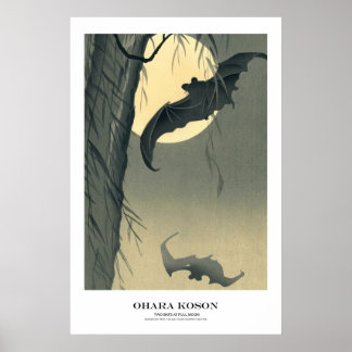 Japanse Kunstprint - Ohara Koson - Vleermuizen Poster