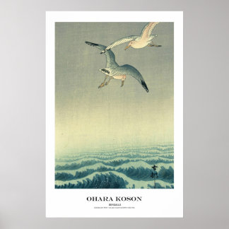 Japanse Kunstprint - Ohara Koson - Zeemeeuw Poster