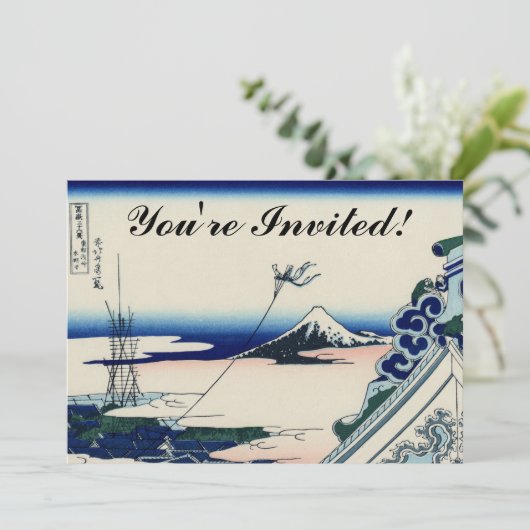 Japanse  Kunststof Fuji uit Honganji Temple Kaart (Staand voorkant)