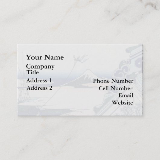 Japanse  Kunststof Fuji uit Honganji Temple Visitekaartje (Voorkant)