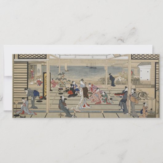 Japanse kunstuitnodigingen van Utamaro Kaart (Voorkant)