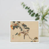  Japanse kunstvogel in de boom Briefkaart (Staand voorkant)
