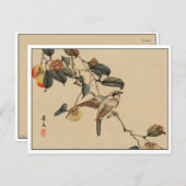  Japanse kunstvogel in de boom Briefkaart (Voorkant / Achterkant)