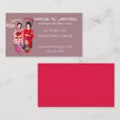 Japanse kunstwinkel schattige japan-mode visitekaartje (Voorkant / Achterkant)