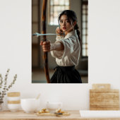 Japanse Kyudo De Weg Van De Boog Poster (Keuken)