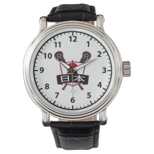 Japanse Lacrosse Logo Horloge