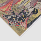 JAPANSE LADIES MET CHERRY BLOSSOM-weefsel Tissuepapier (Detail)