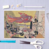 JAPANSE LADIES MET CHERRY BLOSSOM-weefsel Tissuepapier (Craft)