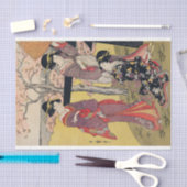 JAPANSE LADIES MET CHERRY BLOSSOM-weefsel Tissuepapier (Craft)