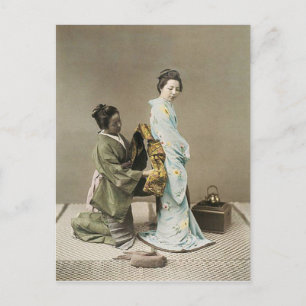 Japanse Lady Geisha Aziatische kunst Briefkaart