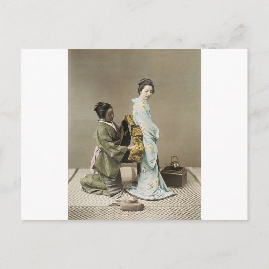 Japanse Lady Geisha Aziatische  kunst Briefkaart (Voorkant)