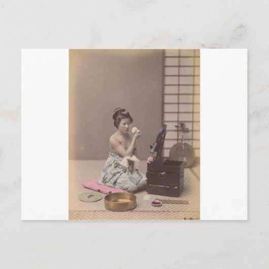 Japanse Lady Geisha Aziatische kunst Briefkaart (Voorkant)