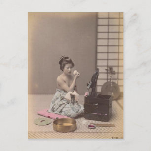 Japanse Lady Geisha Aziatische  kunst Briefkaart