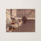 Japanse Lady Geisha Aziatische kunst Legpuzzel (Horizontaal)