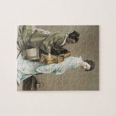 Japanse Lady Geisha Aziatische kunst Legpuzzel (Horizontaal)
