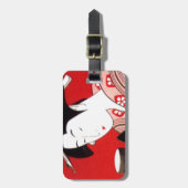 Japanse Lady Tea Serving Ceremony Art Print Bagagelabel (Voorkant verticaal)