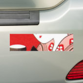 Japanse Lady Tea Serving Ceremony Art Print Bumpersticker (Op auto)