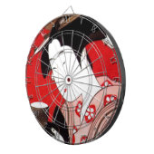 Japanse Lady Tea Serving Ceremony Art Print Dartbord (Voorkant Rechts)