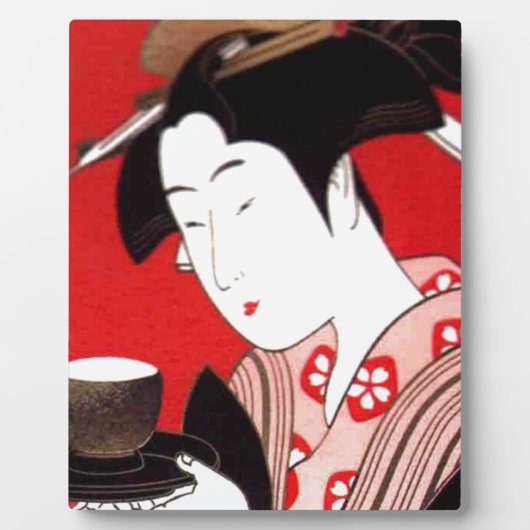 Japanse Lady Tea Serving Ceremony Art Print Fotoplaat (Voorkant)