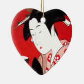 Japanse Lady Tea Serving Ceremony Art Print Keramisch Ornament (Rechts)