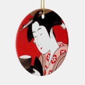 Japanse Lady Tea Serving Ceremony Art Print Keramisch Ornament (Rechts)