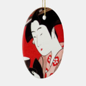 Japanse Lady Tea Serving Ceremony Art Print Keramisch Ornament (Rechts)