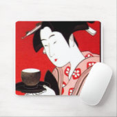 Japanse Lady Tea Serving Ceremony Art Print Muismat (Met muis)