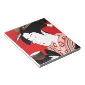 Japanse Lady Tea Serving Ceremony Art Print Notitieblok (Schuin)