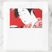 Japanse Lady Tea Serving Ceremony Art Print Rechthoekige Sticker (Tas)