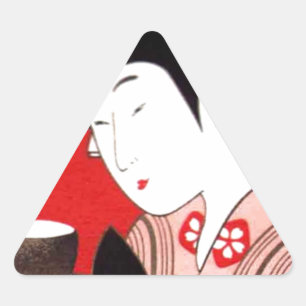 Japanse Lady Tea Serving Ceremony Art Print Sticker