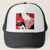 Japanse Lady Tea Serving Ceremony Art Print Trucker Pet (Voorkant)