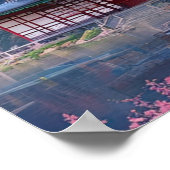 Japanse Lakeside Haven Poster (Hoek)