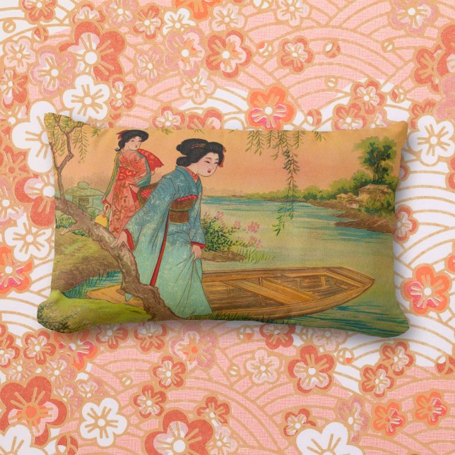 Japanse Lakeside Lumbar Pillow Kussen (Creator heeft geüpload)