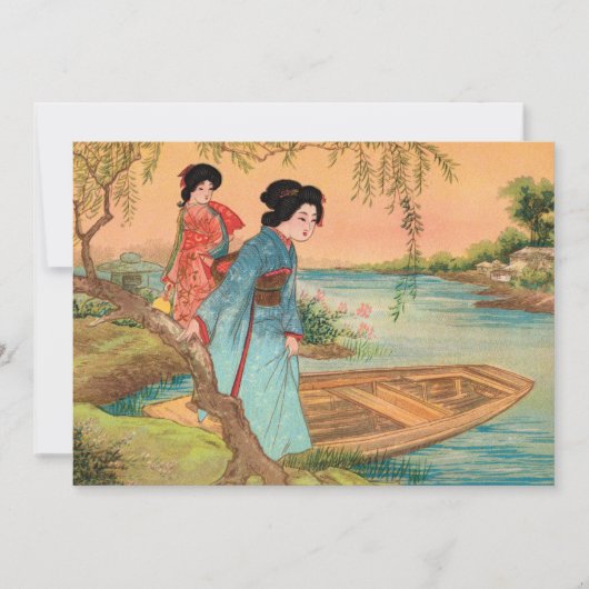 Japanse Lakeside Notecard Kaart (Voorkant)