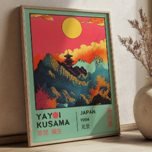 Japanse Landschap Retro Yayoi Kusama Tentoonstelli Poster