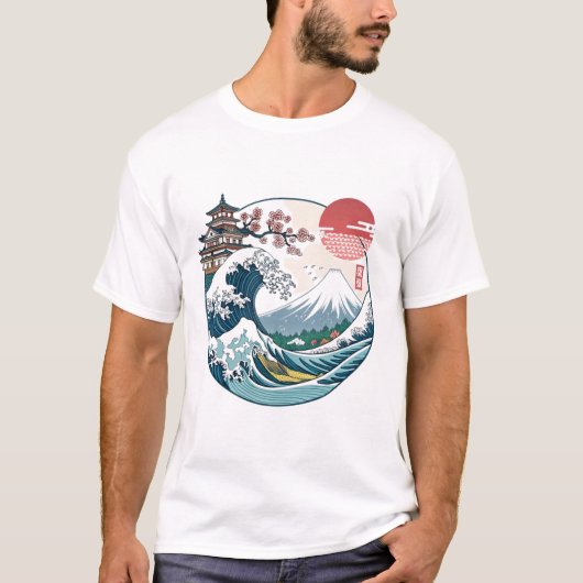 JAPANSE LANDSCHAPPEN T-SHIRT (Voorkant)