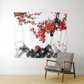 Japanse landschapsarchitectuur wandkleed (In Situ (horizontaal))