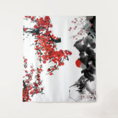 Japanse landschapsarchitectuur wandkleed (Voorkant)