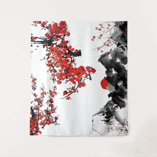 Japanse landschapsarchitectuur wandkleed (Voorkant)