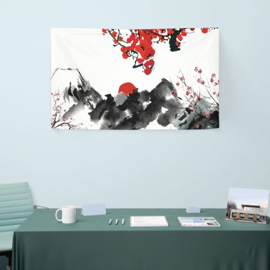 Japanse landschapsbanner spandoek (Beurs)
