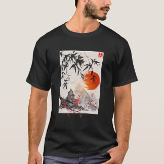 Japanse landschapscultuur Sakura-kersenbloesem boo T-shirt